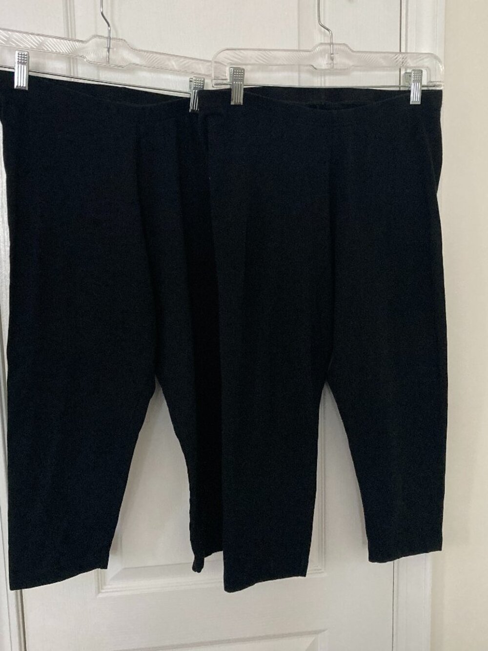 Lot of 2 Old Navy Black Cotton Blend Capri Leggings Size XL